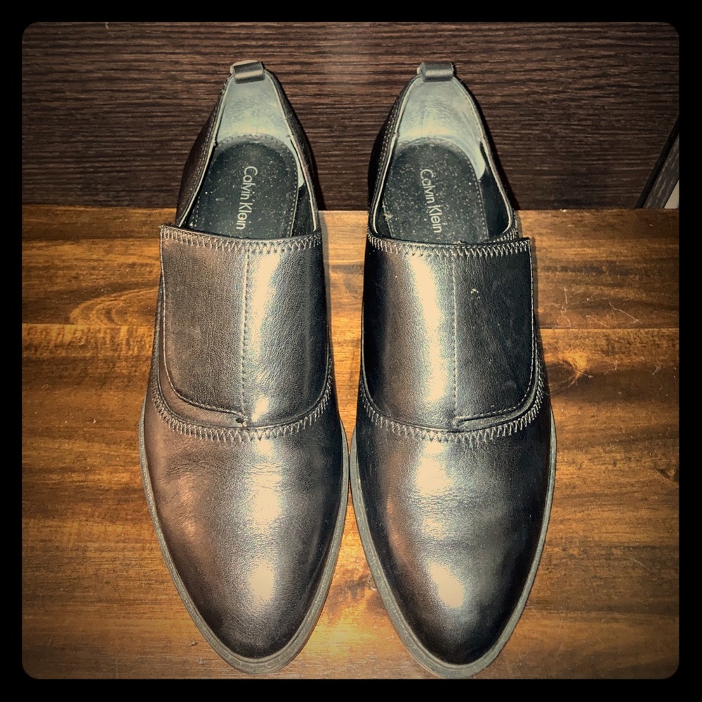 Black loafers